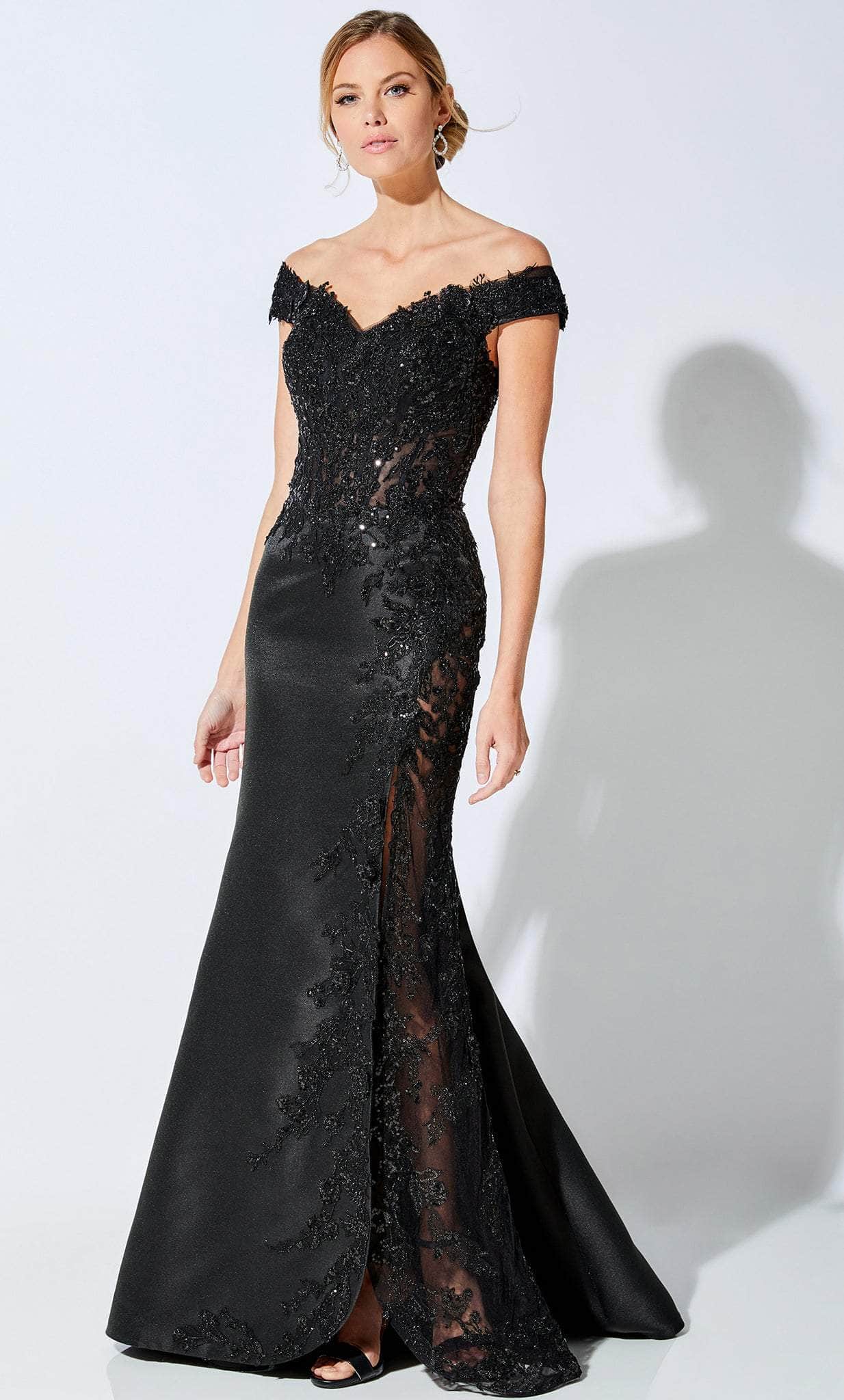 Lace Overskirt Formal Gown