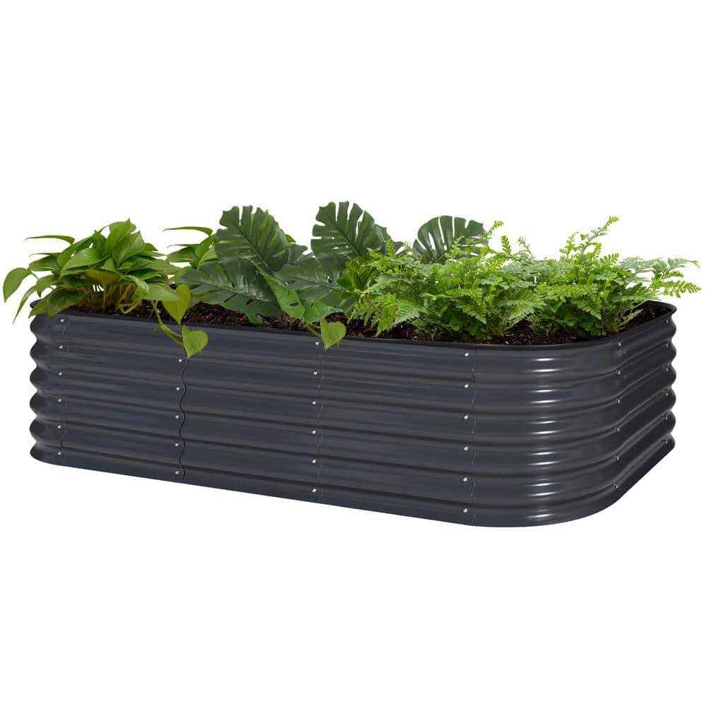 VEIKOUS 9-in-1 Modular Metal Raised Garden Bed Kit