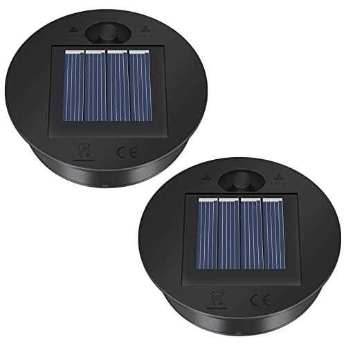 2 Pack Solar Lights Replacement Top 10 lumens LED Solar Panel Lantern Lid Lights