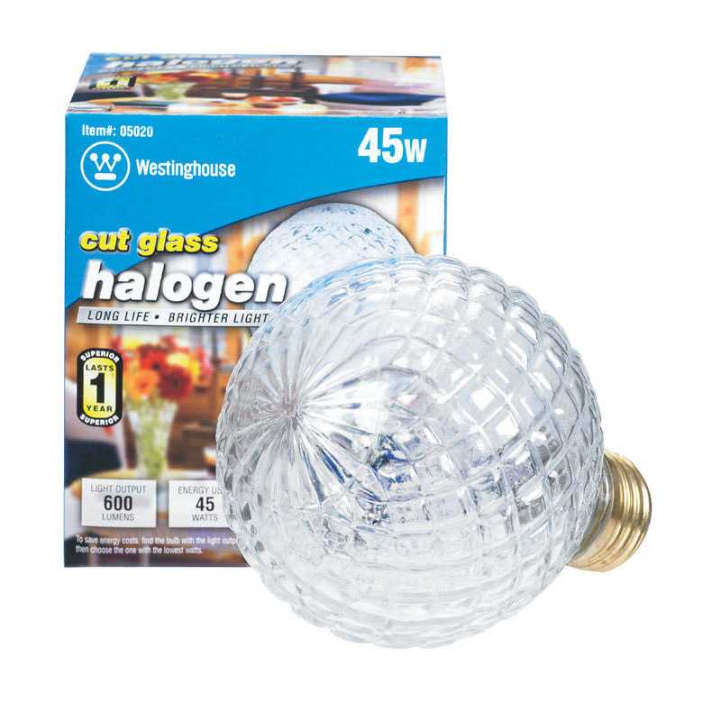 Westinghouse 40 Watt G25 Eco-Halogen Cut Glass Light Bulb