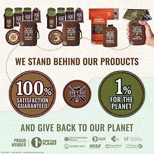 Don’t Die In The Woods Emergency Blankets Thermal Mylar Space