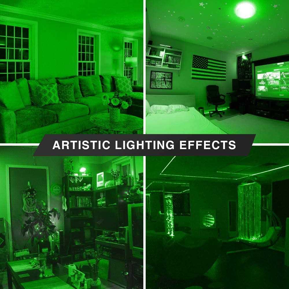 Bluex Bulbs 4 Pack A19 LED Red Light Bulb LED Green Light Bulb 120v E26 Base 9 Watt Red Bulb