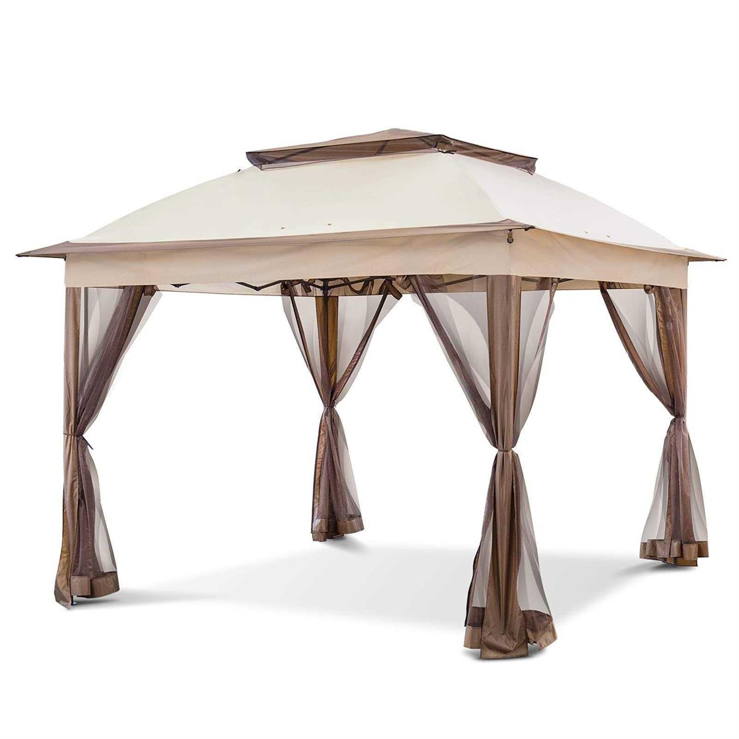 COOS BAY Cool Spot 11×11 Pop-Up Instant Gazebo Tent with Mosquito Netting Outdoor Canopy Shelter with 121 Square Feet of Shade