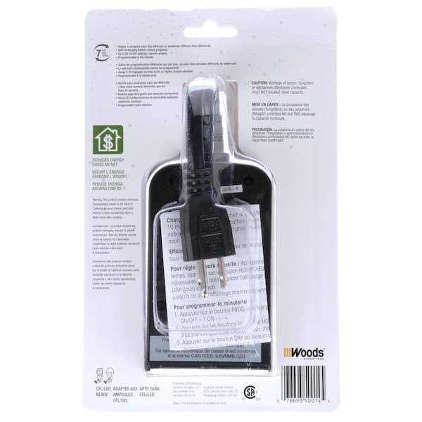 7-Day 2-Outlet Outdoor Digital Outlet Timer 50014WD