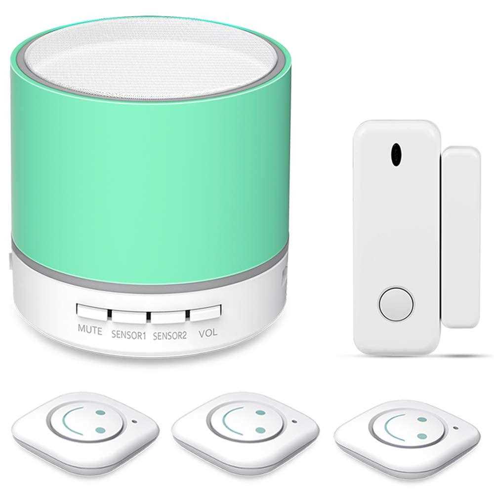 Toddler Door Alarm Door Alarms for Kids Safety Doorbell Chime Kits with 14 Melodies 3 Volume Levels Mute Mode LED Flash for Home Child Elderly
