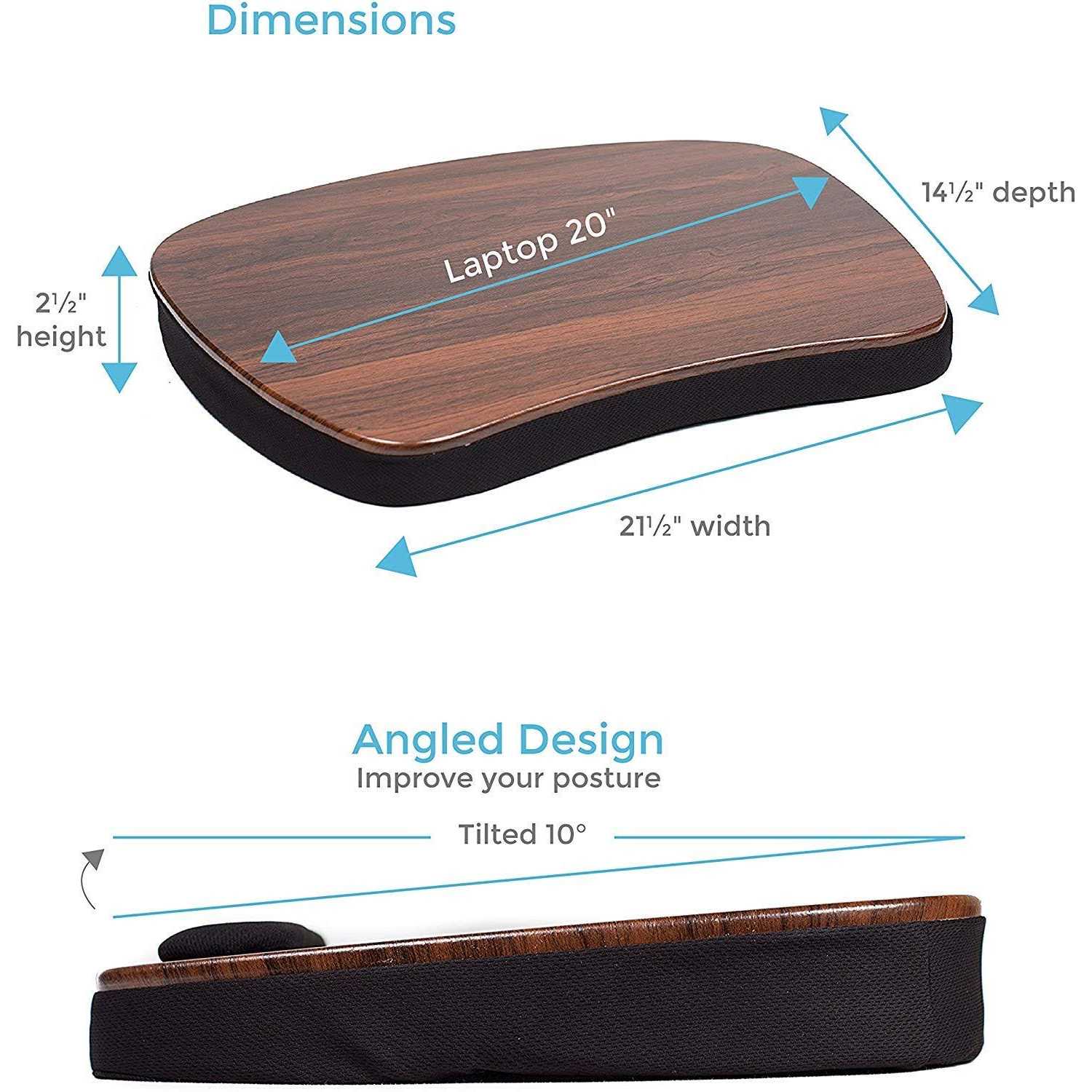 Sofia + Sam Memory Foam Oversized Lap Desk