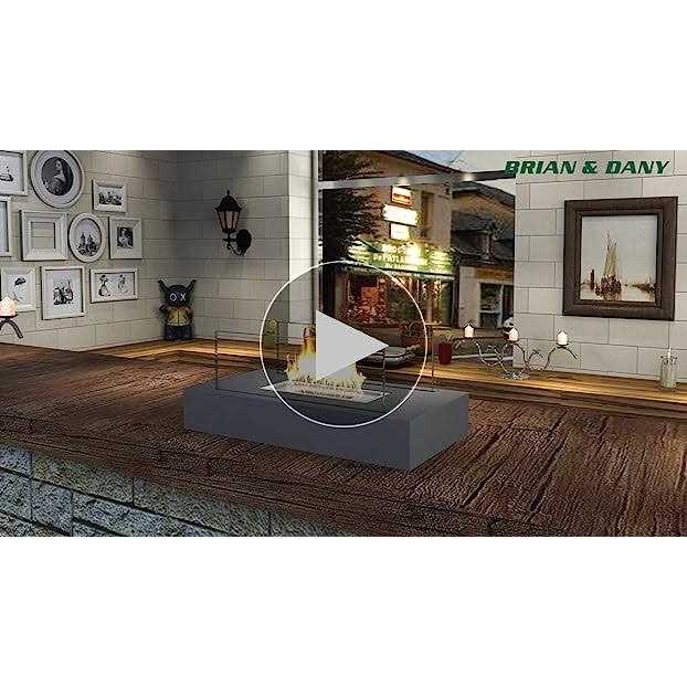 BRIAN & DANY Tabletop Portable Ethanol Fireplace