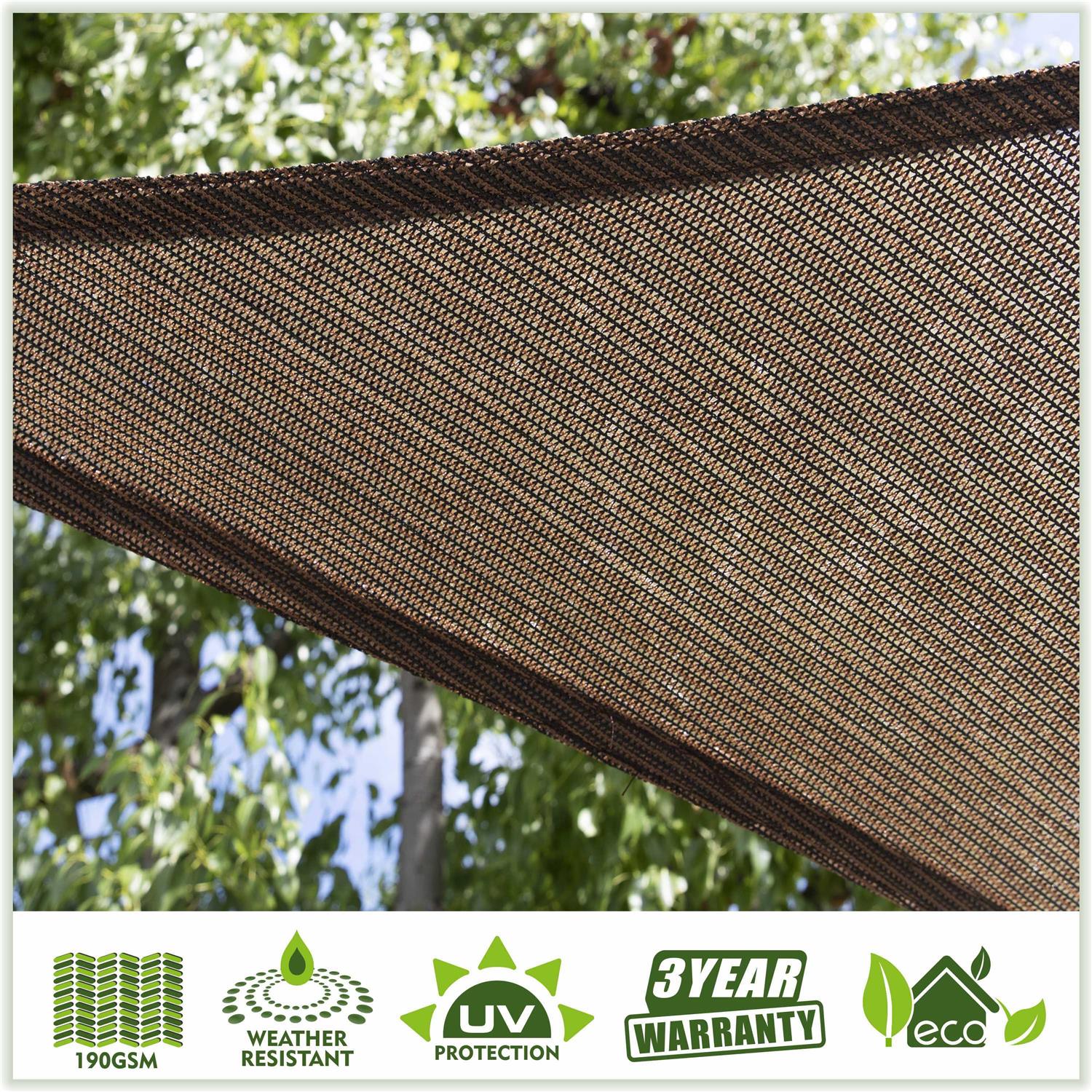ColourTree 190 GSM Triangle Sun Shade Sail Screen Canopy Outdoor Patio and Pergola Cover