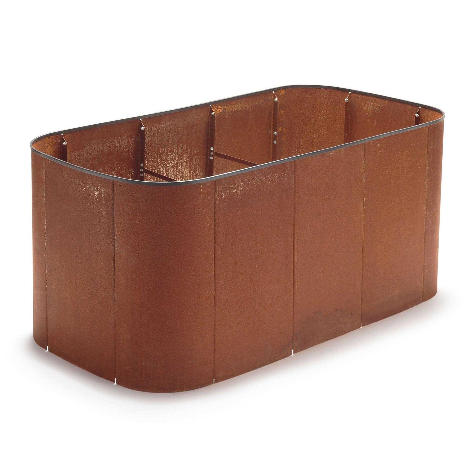 Birdies 24 Tall Corten Steel Modular Raised Garden Bed
