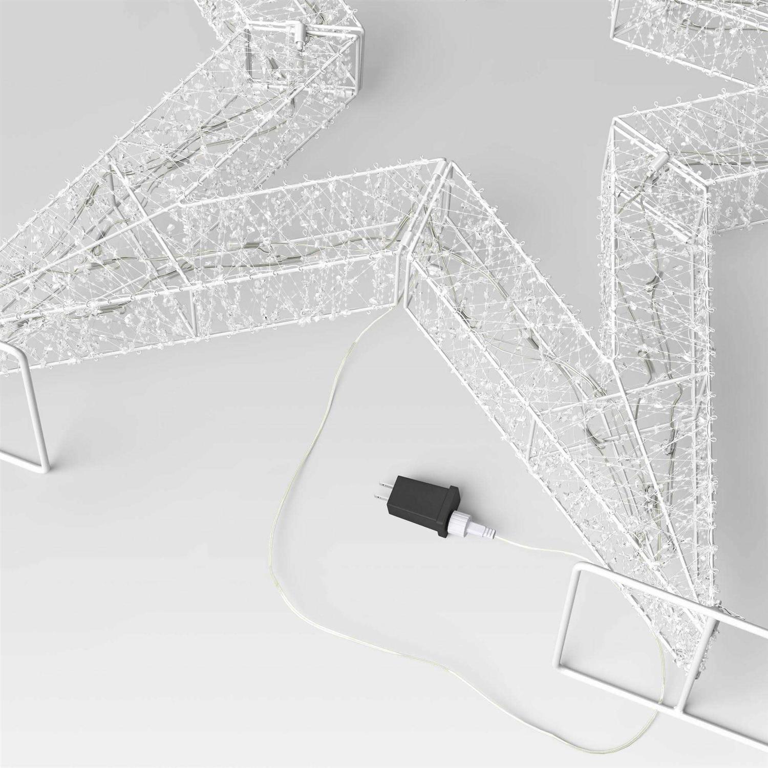 Wondershop Open Box 36 LED Crystal Ice Star Christmas Novelty Sculpture Light Warm