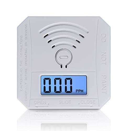 FDUIOSPF Carbon Monoxide Detector,CO Gas Monitor Alarm Detector,CO Sensor with Led Digital Display for Home,Depot,Battery Powered