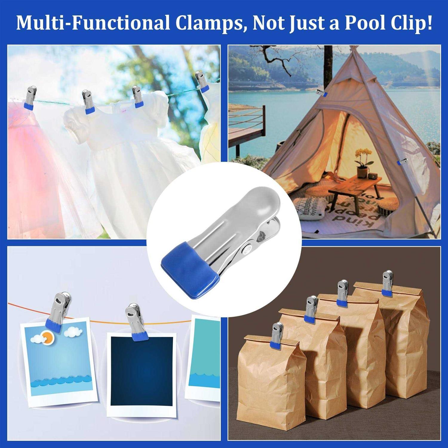 Belleone 50PCS Pool Cover Clamps Clips for Above Ground Swimming Pool