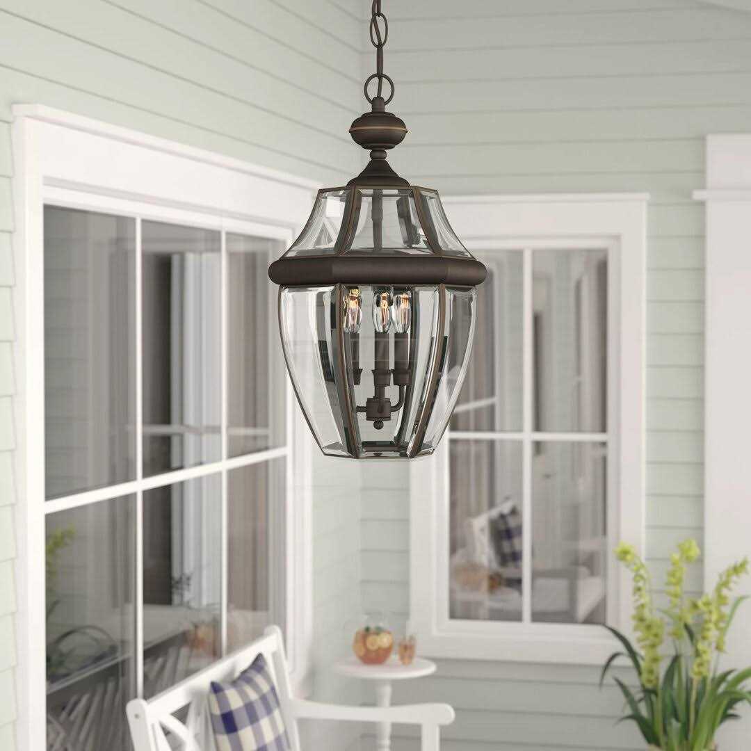 Washington Mews 3 -Bulb 21 H Outdoor Hanging Lantern Charlton Home Fixture Finish