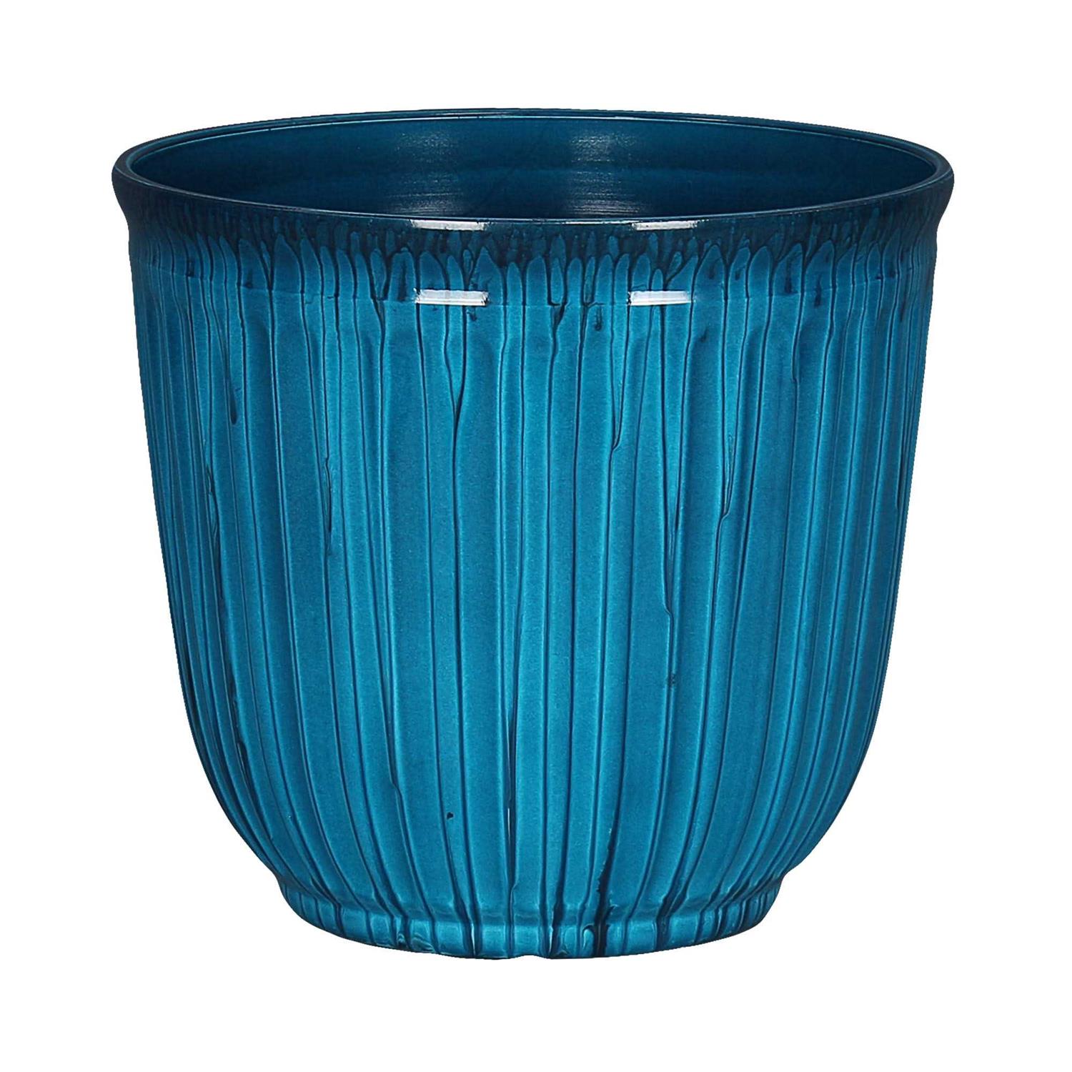 Better Homes & Gardens Kamala Light Blue Resin Planter