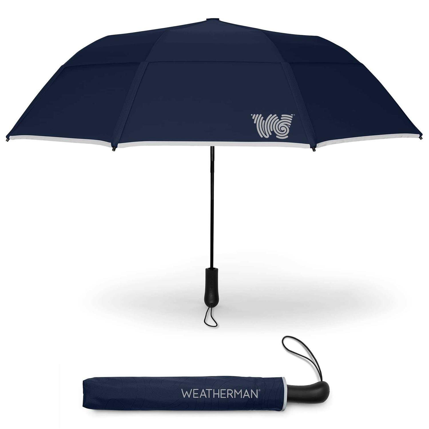 Weatherman Umbrella Collapsible Umbrella Windproof Umbrella Resists Up to 55 MPH Winds