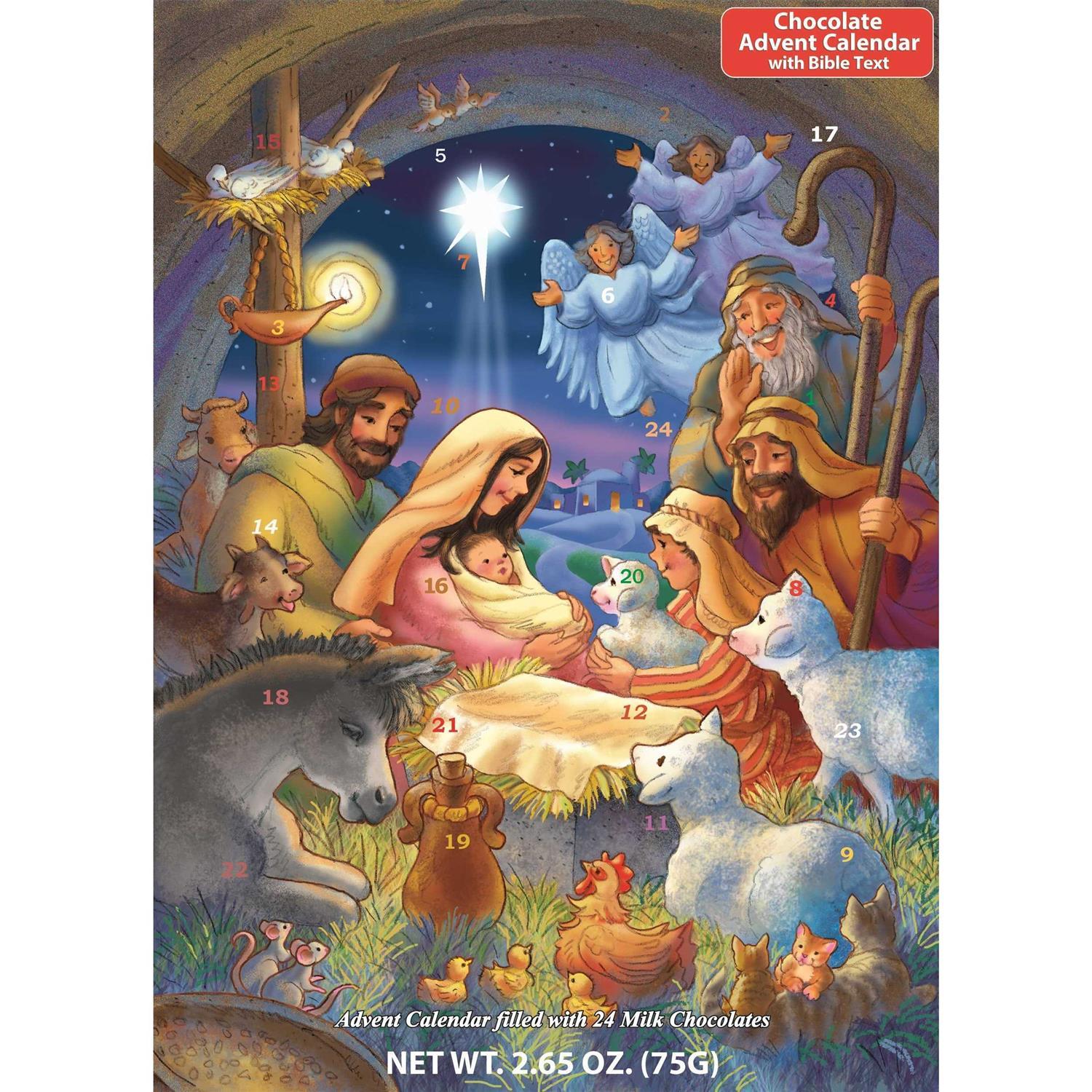 Baby in A Manger Chocolate Advent Calendar