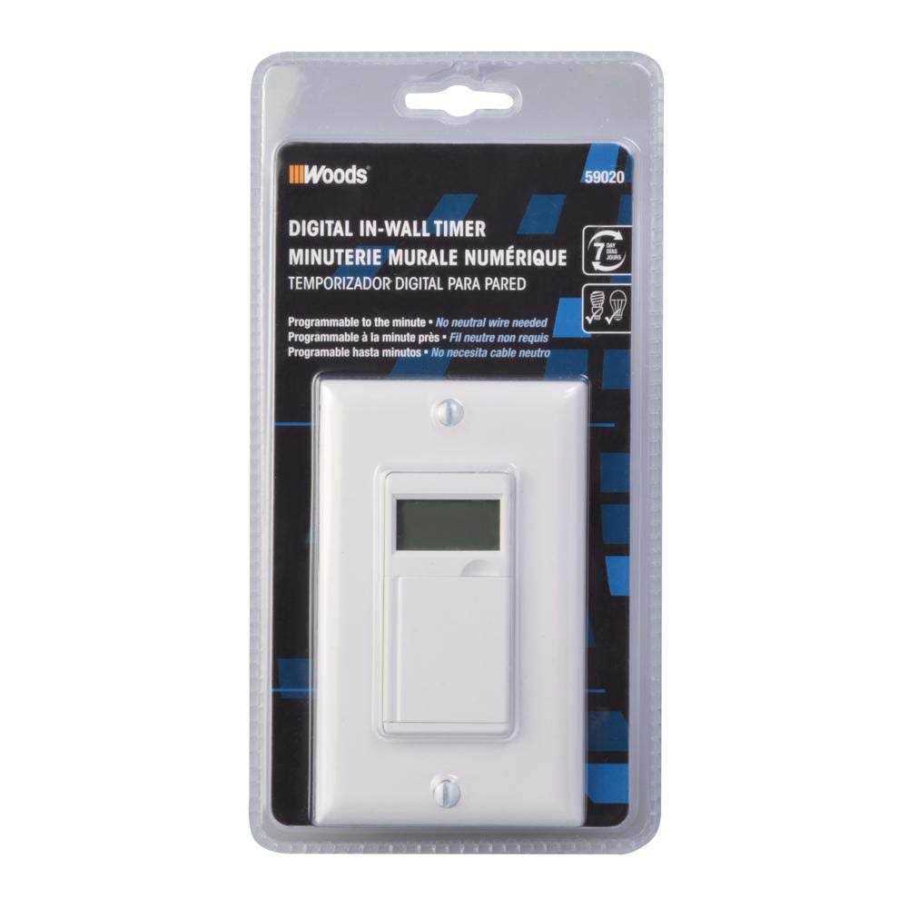 Woods 59020WD In-Wall 7-Day Digital Timer