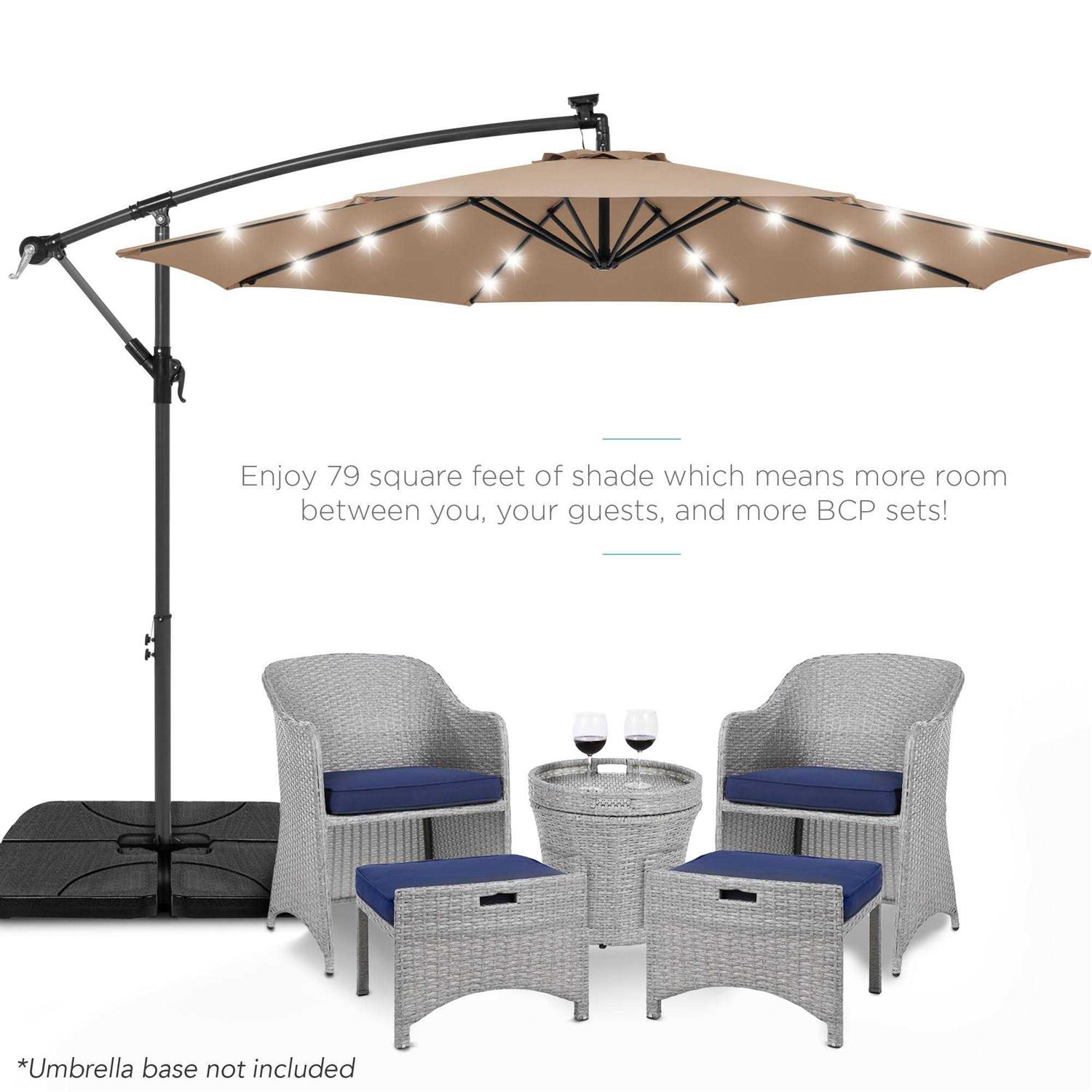 Best Choice Products 10ft Offset Hanging Outdoor Market Patio Umbrella w/ Easy Tilt Adjustment