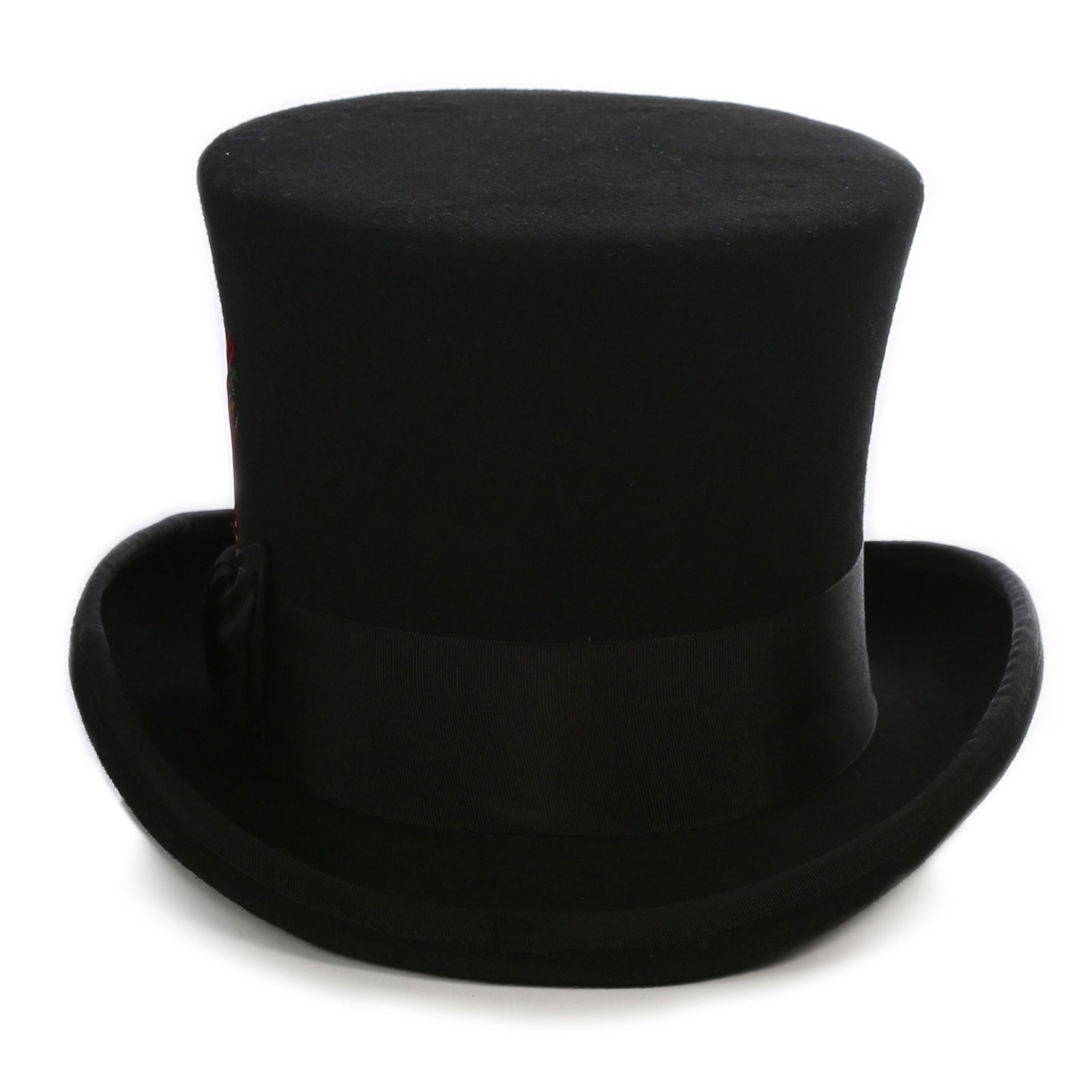 Men’s Tall 100% Wool Dress Top Hat in Black