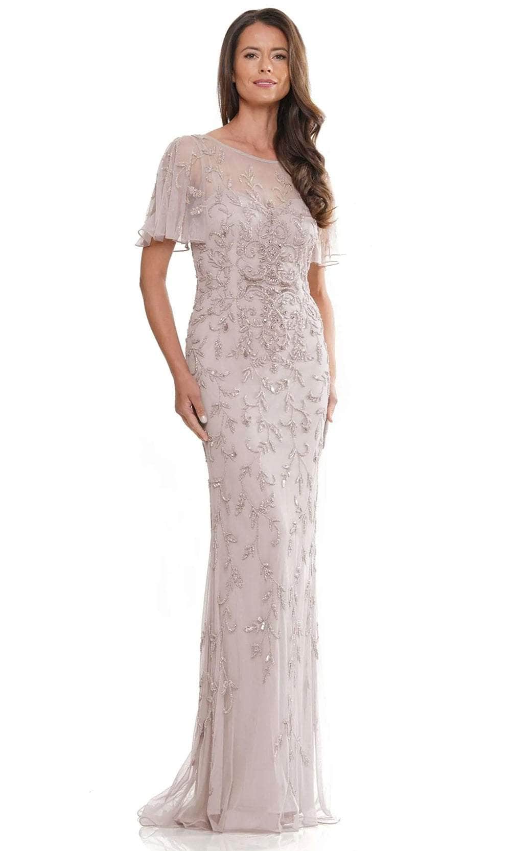 Flutter Sleeve Evening Dress