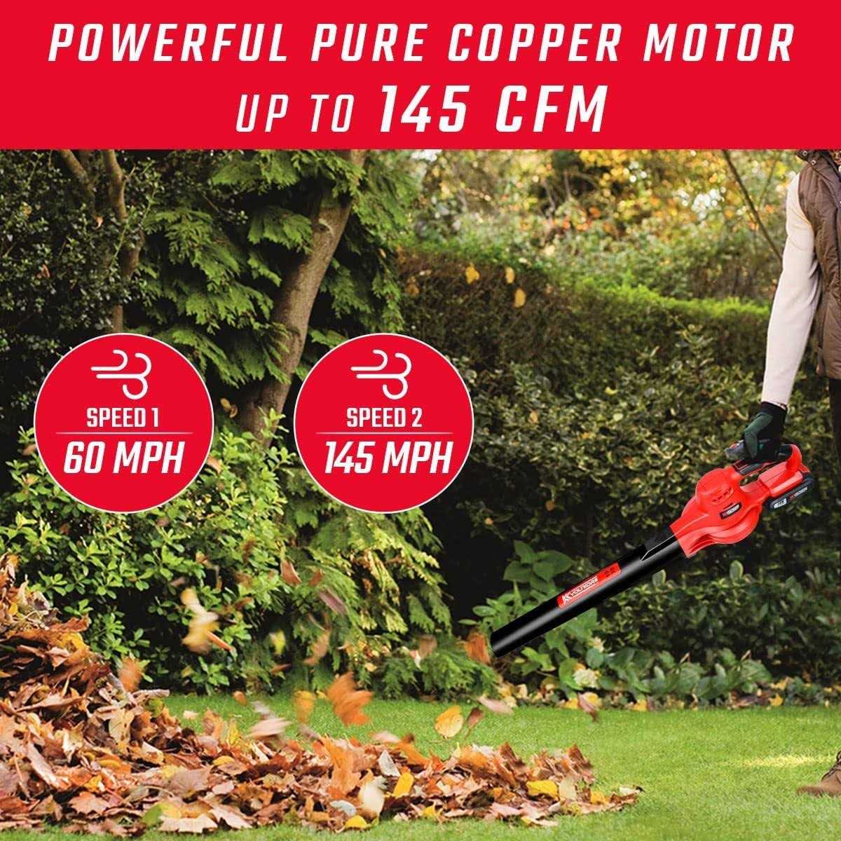 Cordless Leaf Blower 20V Battery Powered Leaf Blower