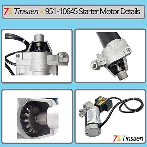 Tinsaen 951-10645 Electric Starter Motor JQ170 Replacement 751-10645 for Troy-Bilt MTD Cub Cadet Craftsman 951-10645A 751-10645A Snowblower Snow