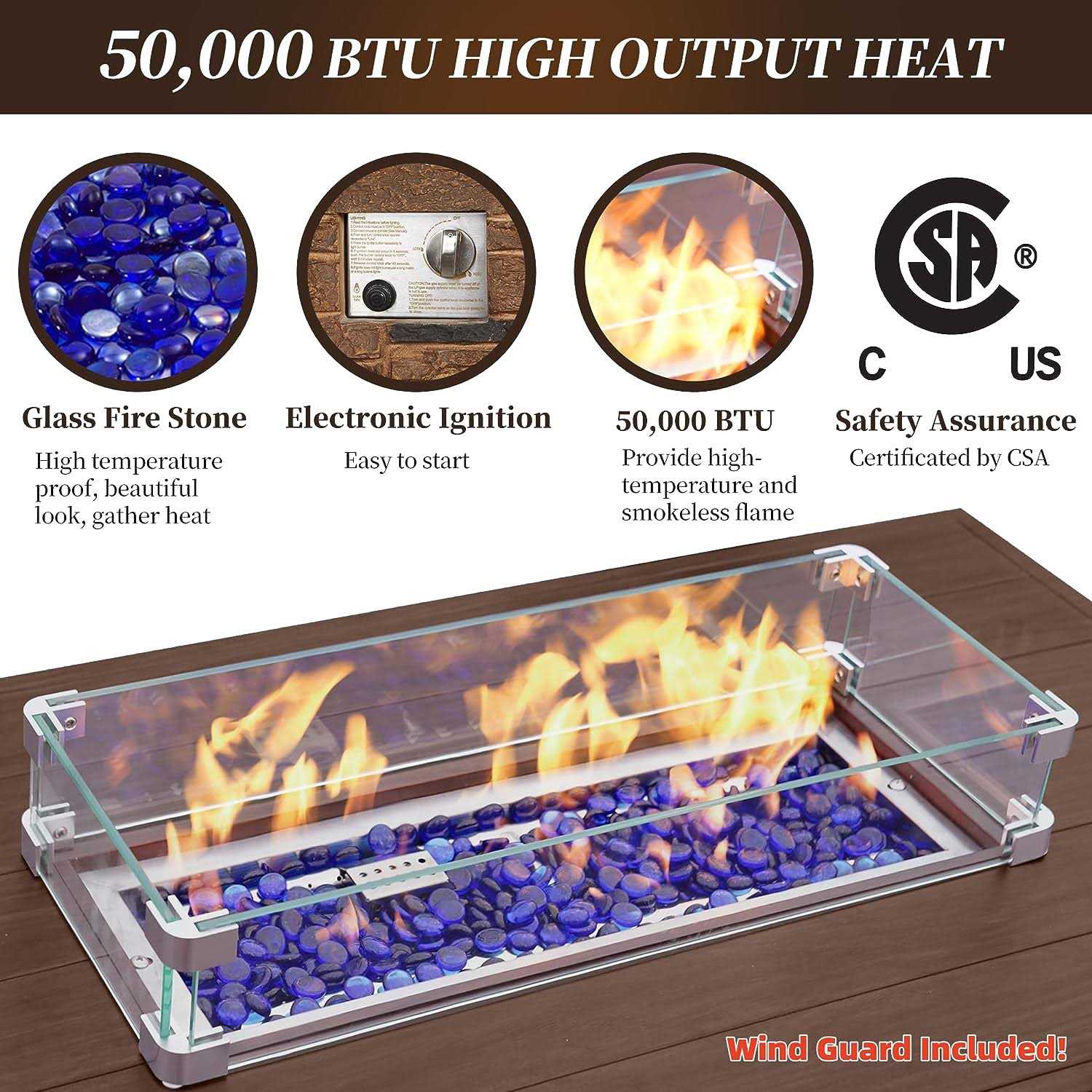 Pizzello Propane Fire Pit Table