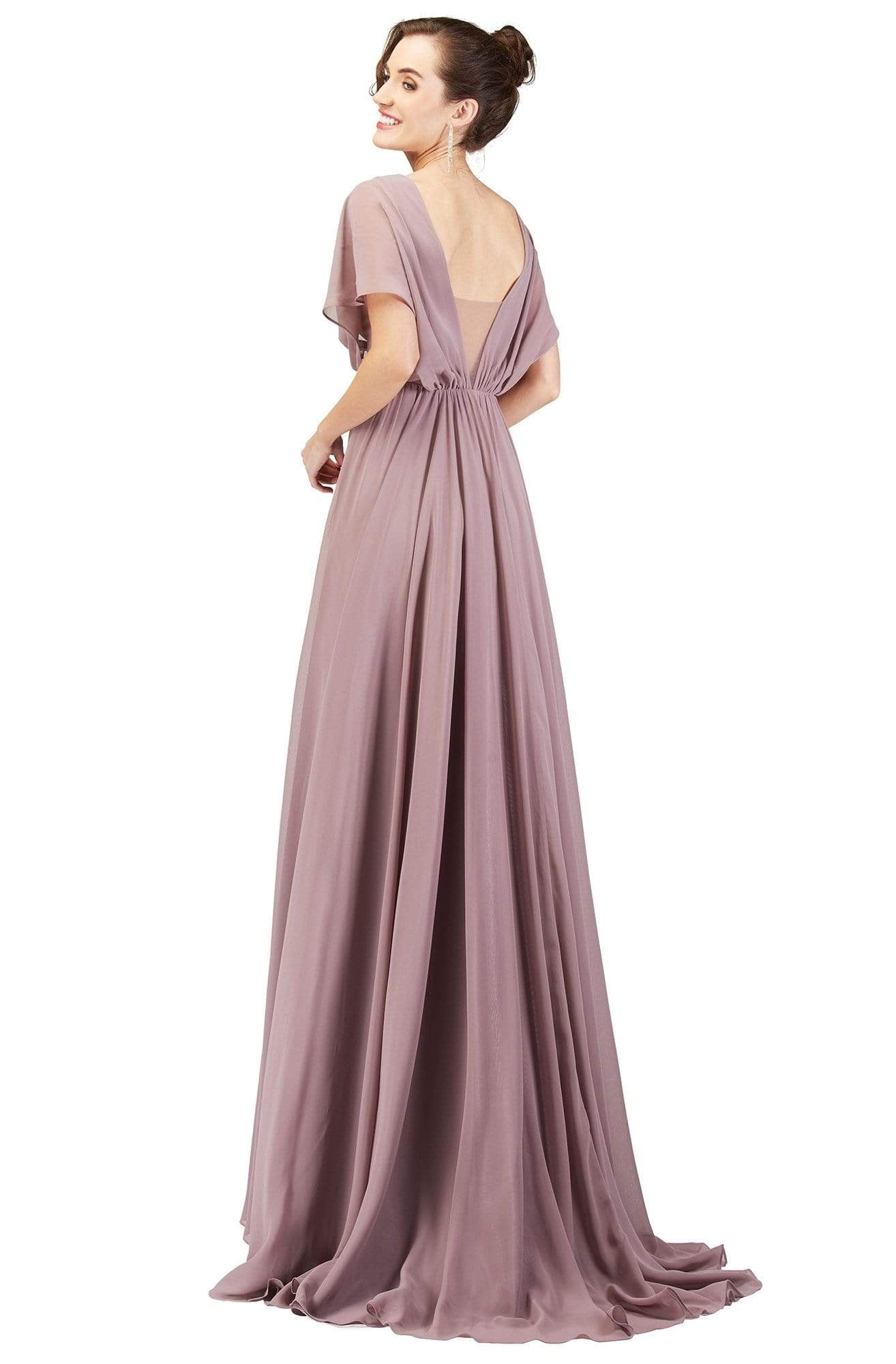 1850 Plunging V-Neck A-Line Dress