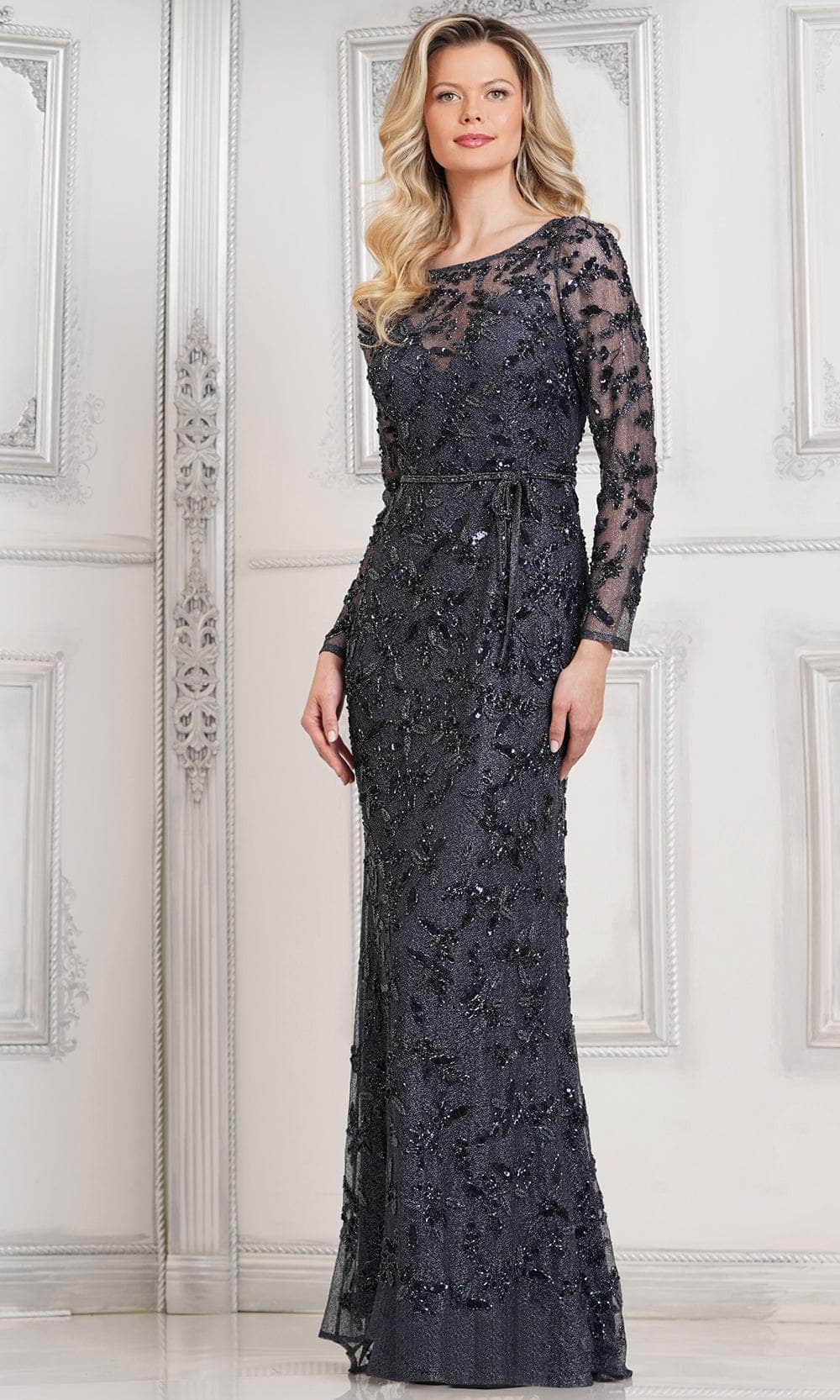 Illusion Bateau Evening Dress