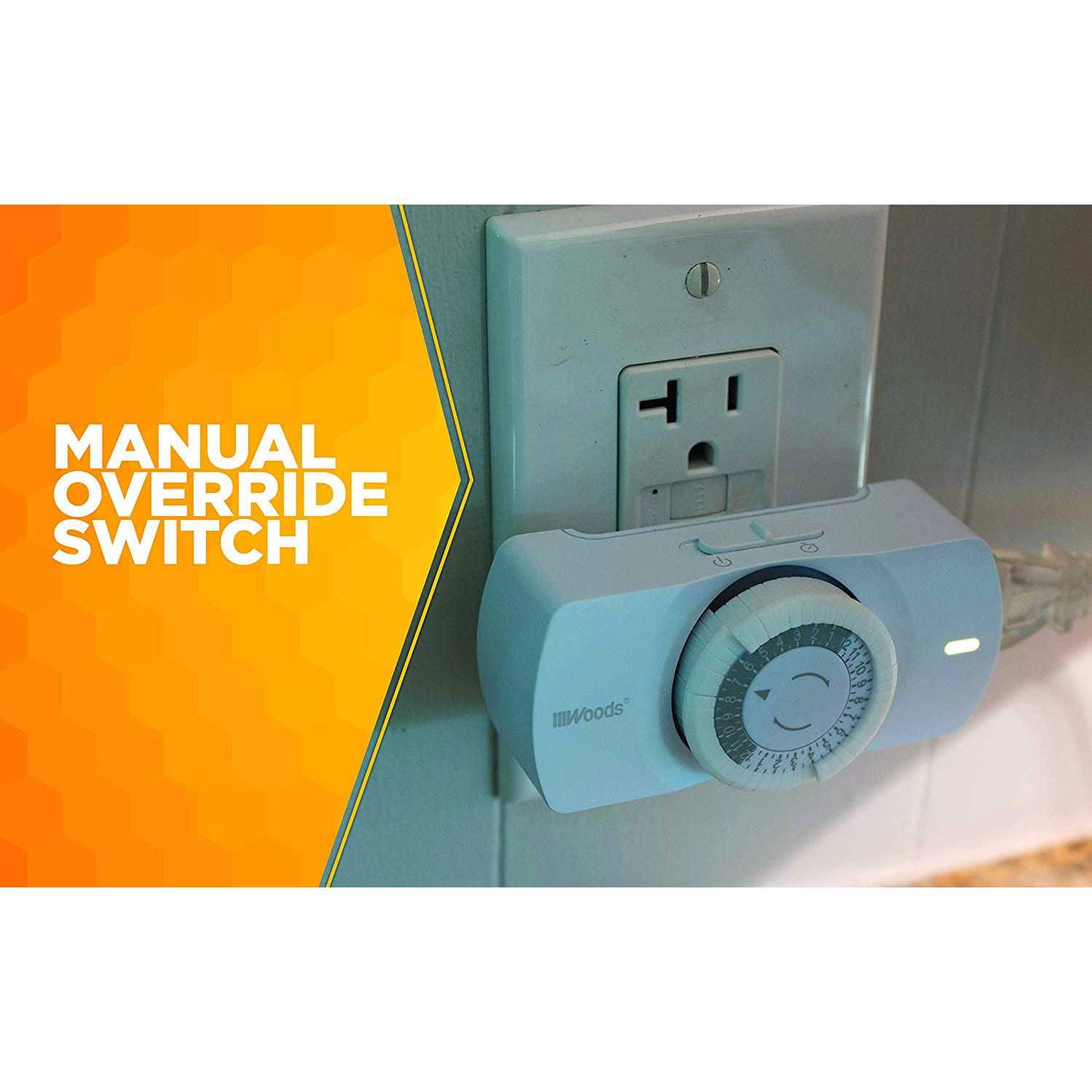 Woods 50101WD Indoor 24-Hour Mechanical Timer