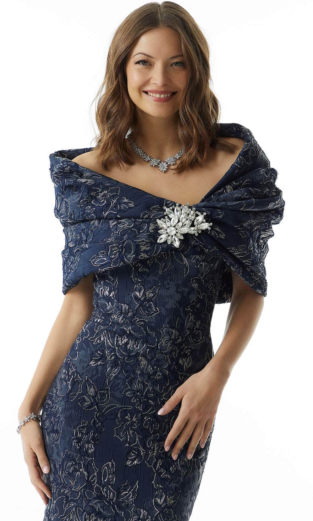 Metallic Sweetheart Evening Dress