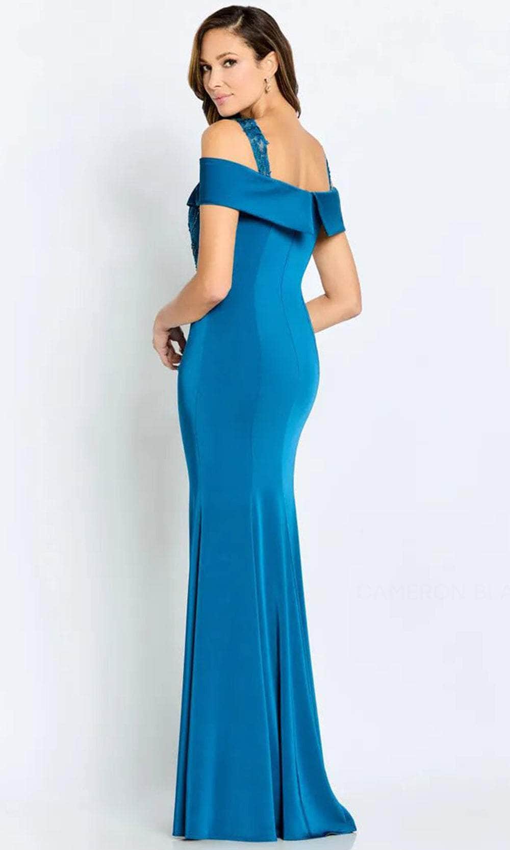 Cold Shoulder Fitted Formal Gown