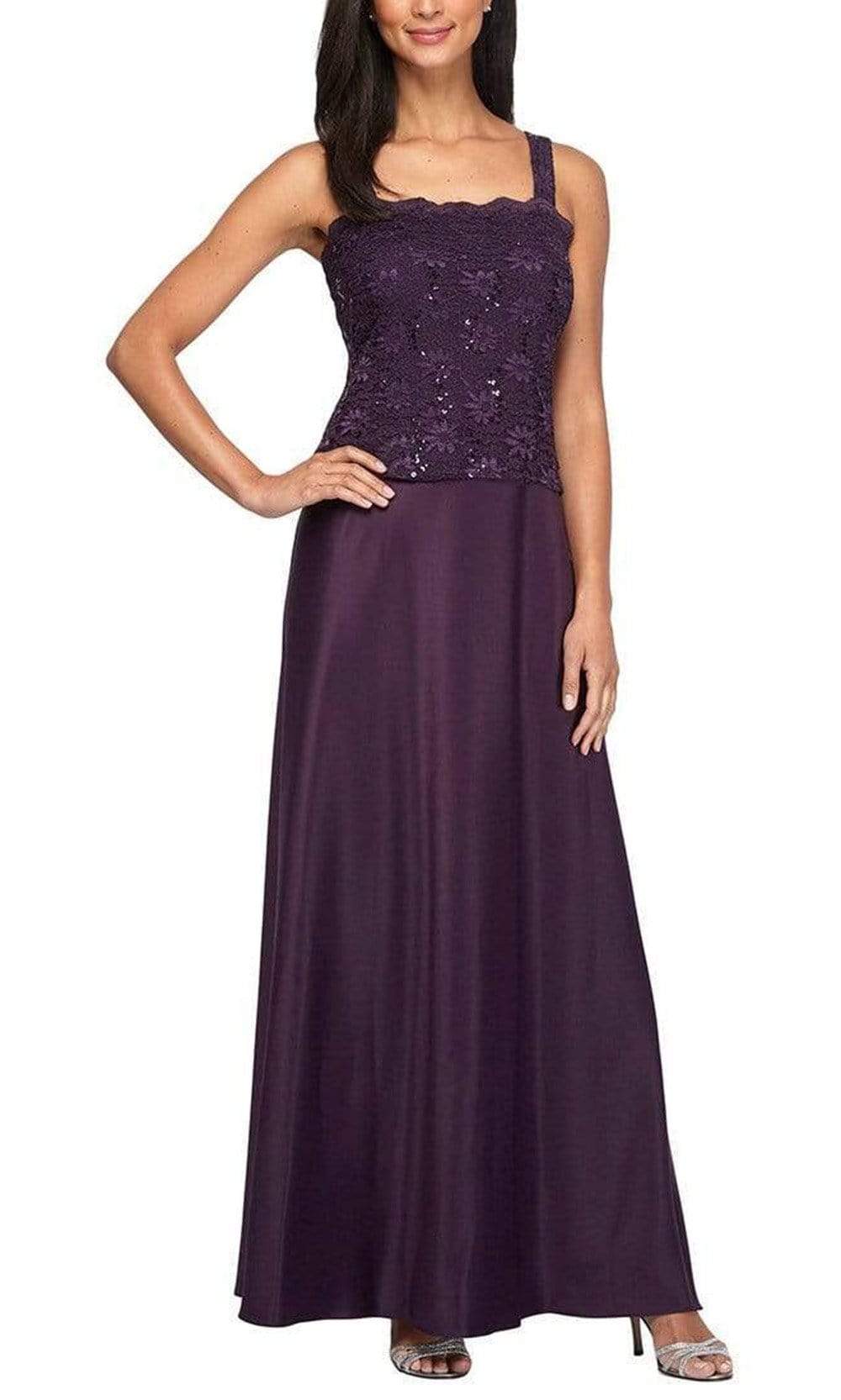 1121198 Lace and Chiffon Dress with Lace Jacket