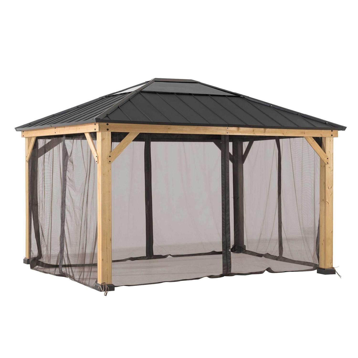 Sunjoy Universal Mosquito Netting Wood Framed Gazebos