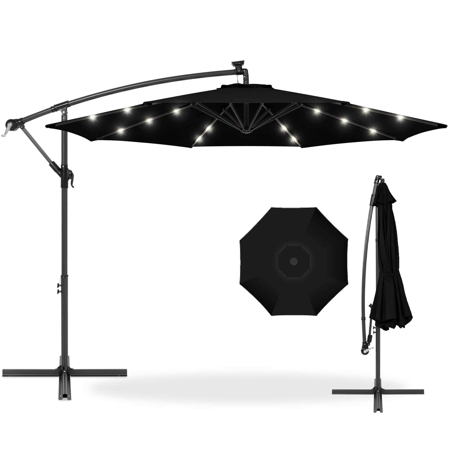 Best Choice Products 10ft Offset Hanging Outdoor Market Patio Umbrella w/ Easy Tilt Adjustment