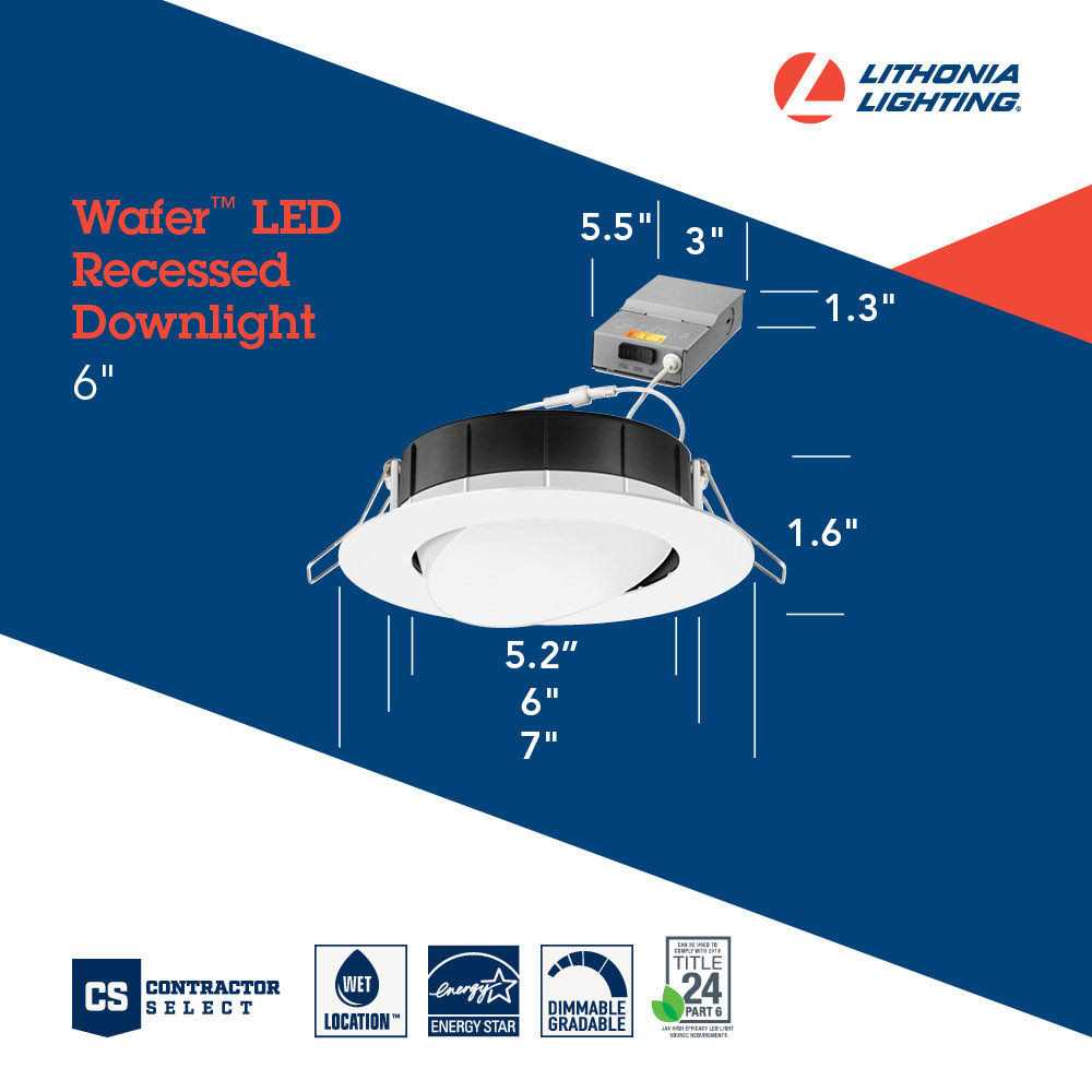 WF6 ADJ LED 90CRI MW M6 Lithonia Lighting