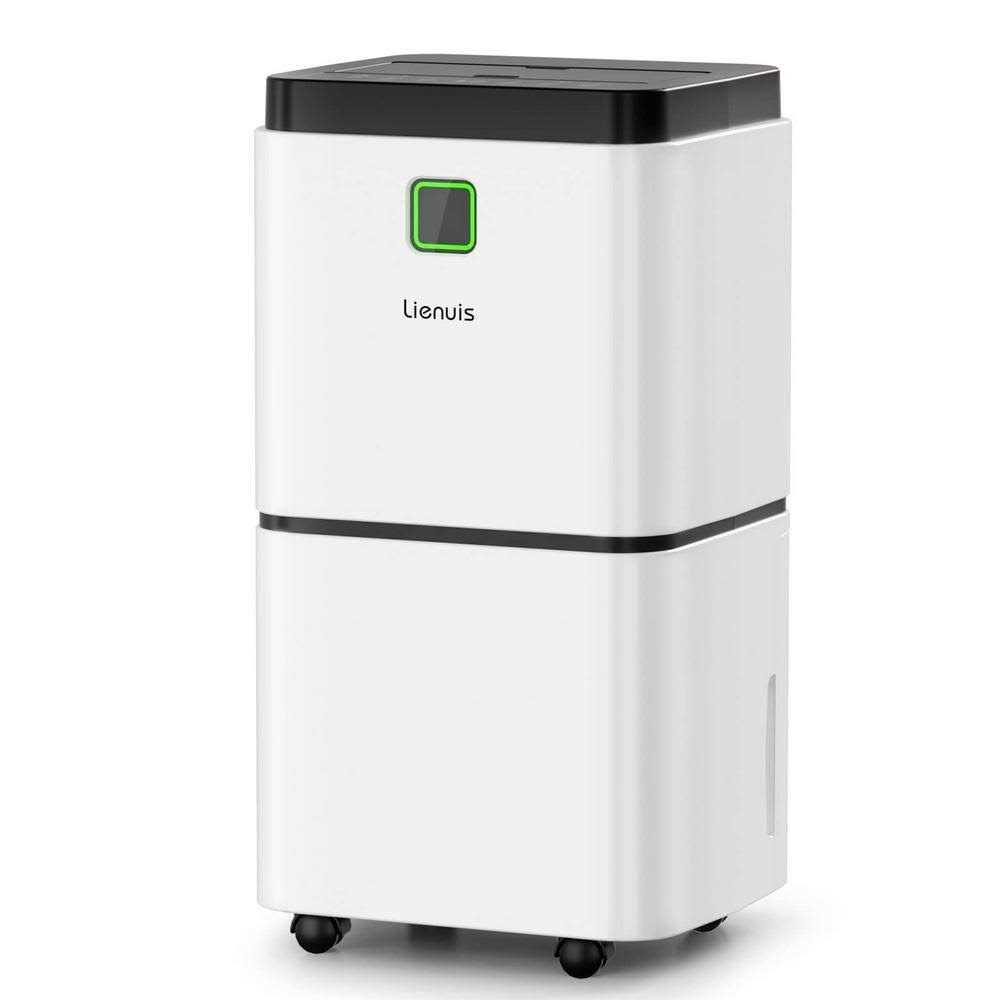 25 pt. 2,000 sq. ft. Home Dehumidifier in. White with Drain Hose and Water Tank, Auto or Manual Drainage