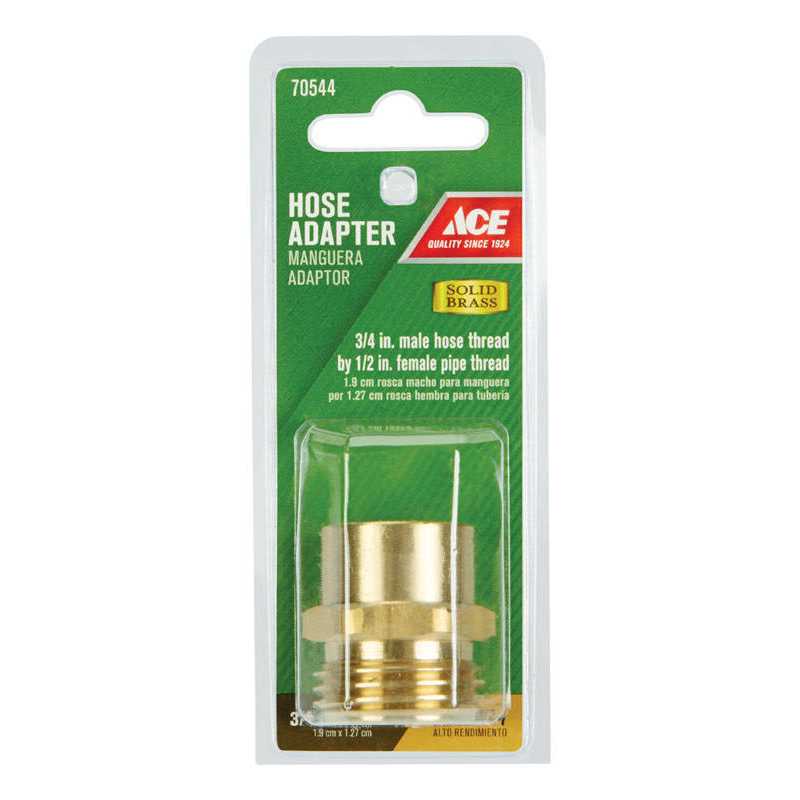 Ace 3/4 in. MHT x 1/2 in. FPT Brass Hose Adapter Male/Female Threaded