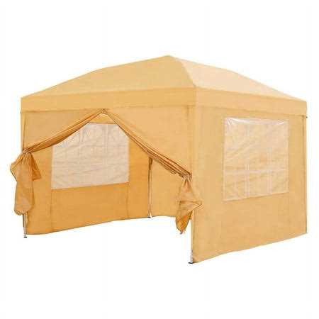 Clipop 10x10ft Pop Up Gazebo Canopy Waterproof Shelter with 4 Side Panels & Carry Bag