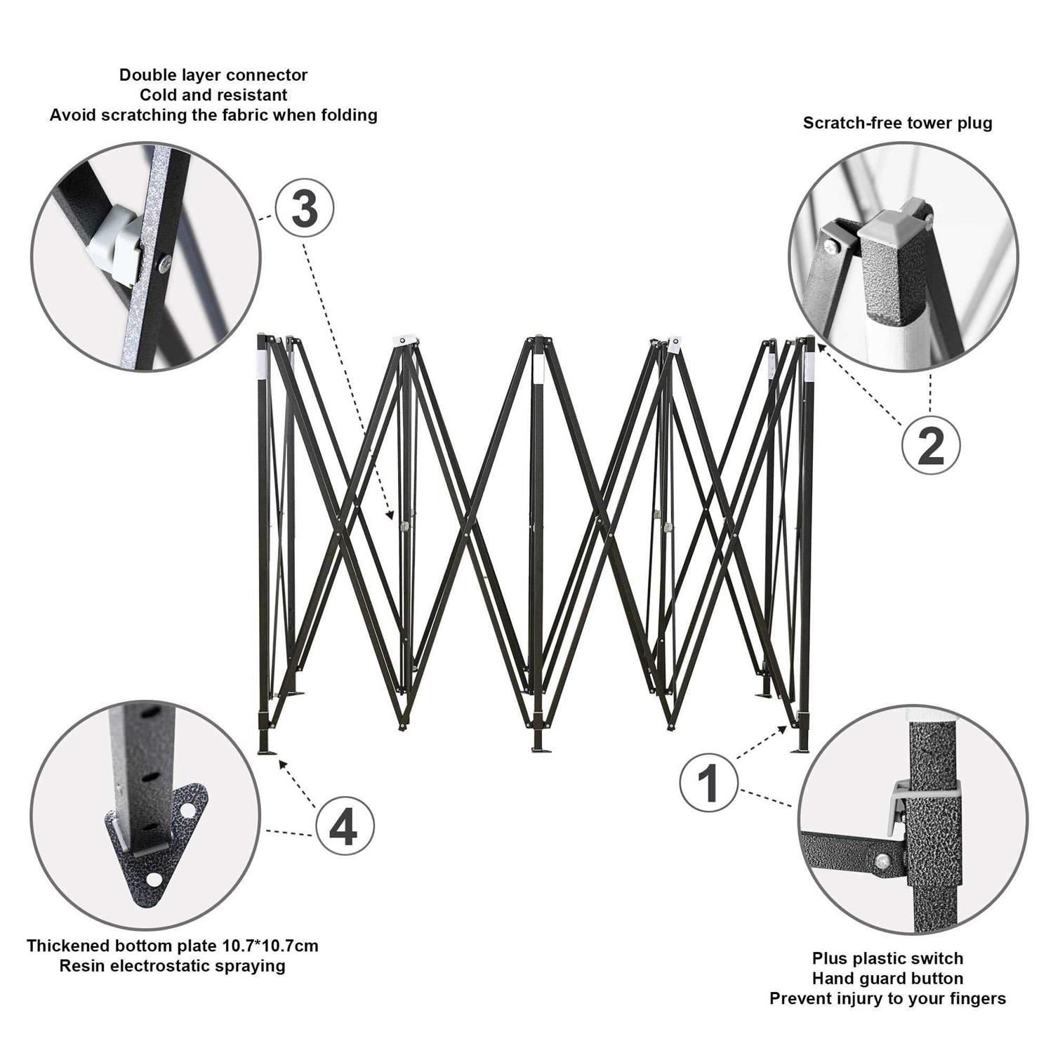 American Phoenix 10×20 ft Pop up Canopy Tents Instant Car Shelter