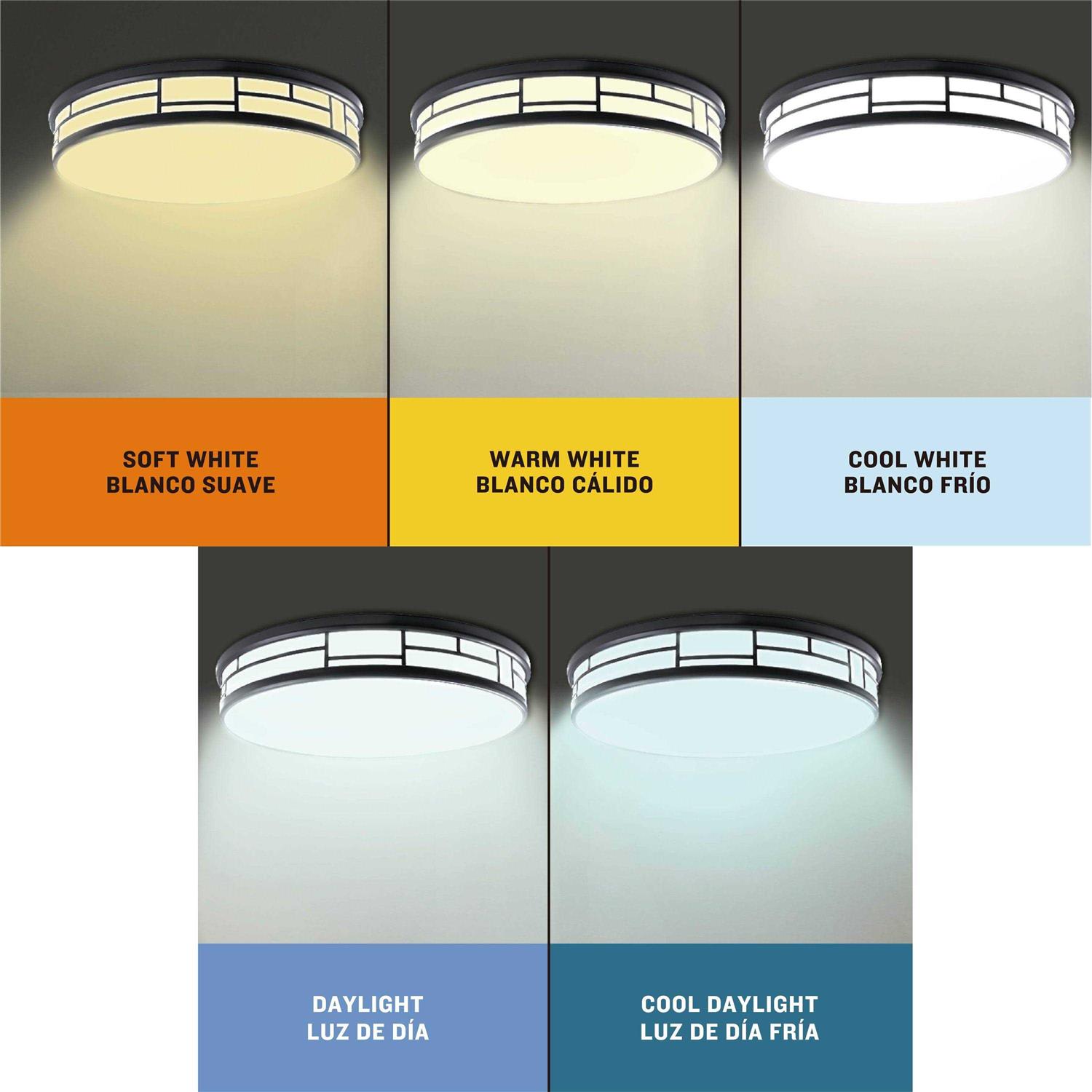 allen + roth Daphne 19-in Black Flush Mount Light Energy Star MXL1088-LED35K9027B