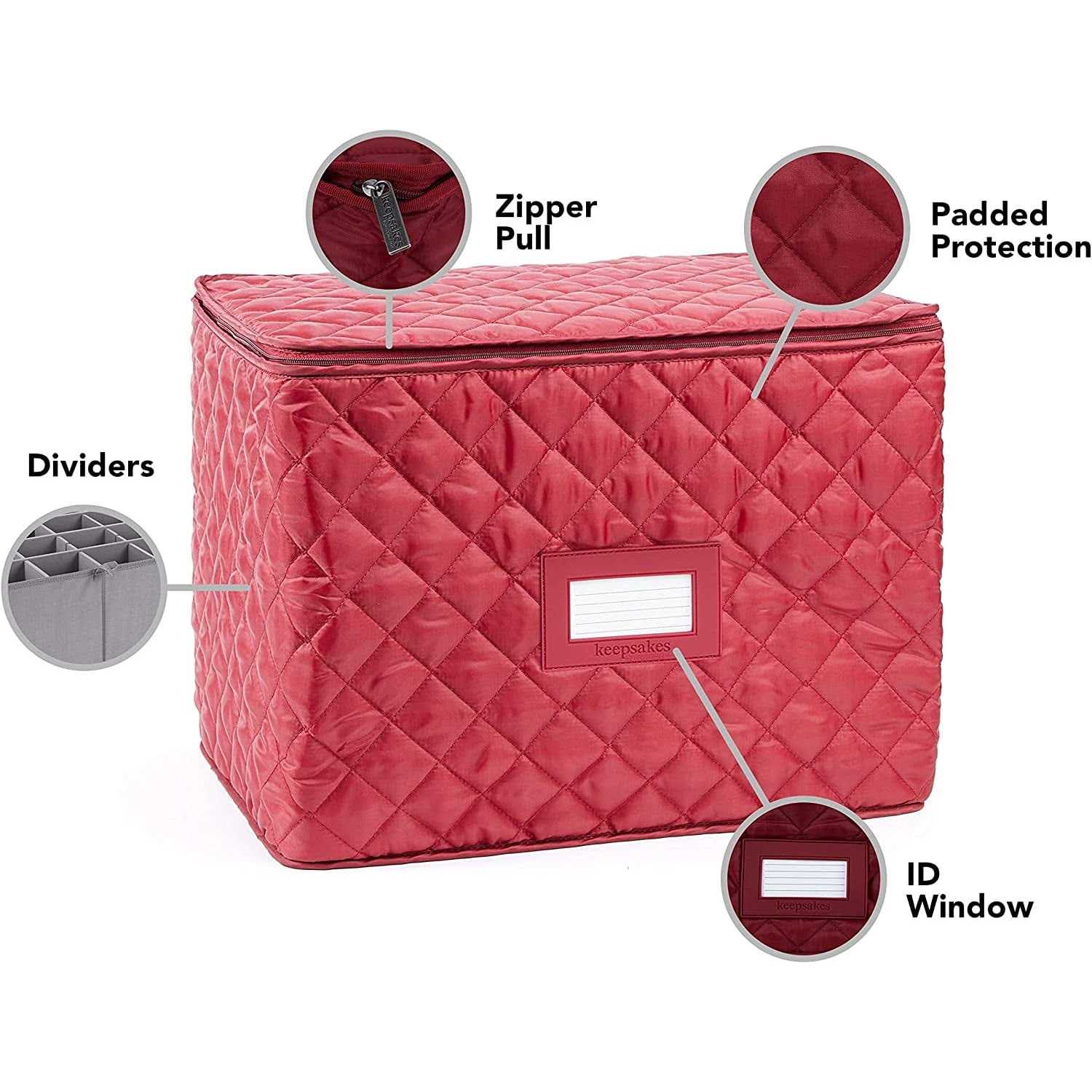 Covermates Stemware Storage Padded Protection ID Window Stain Resistant