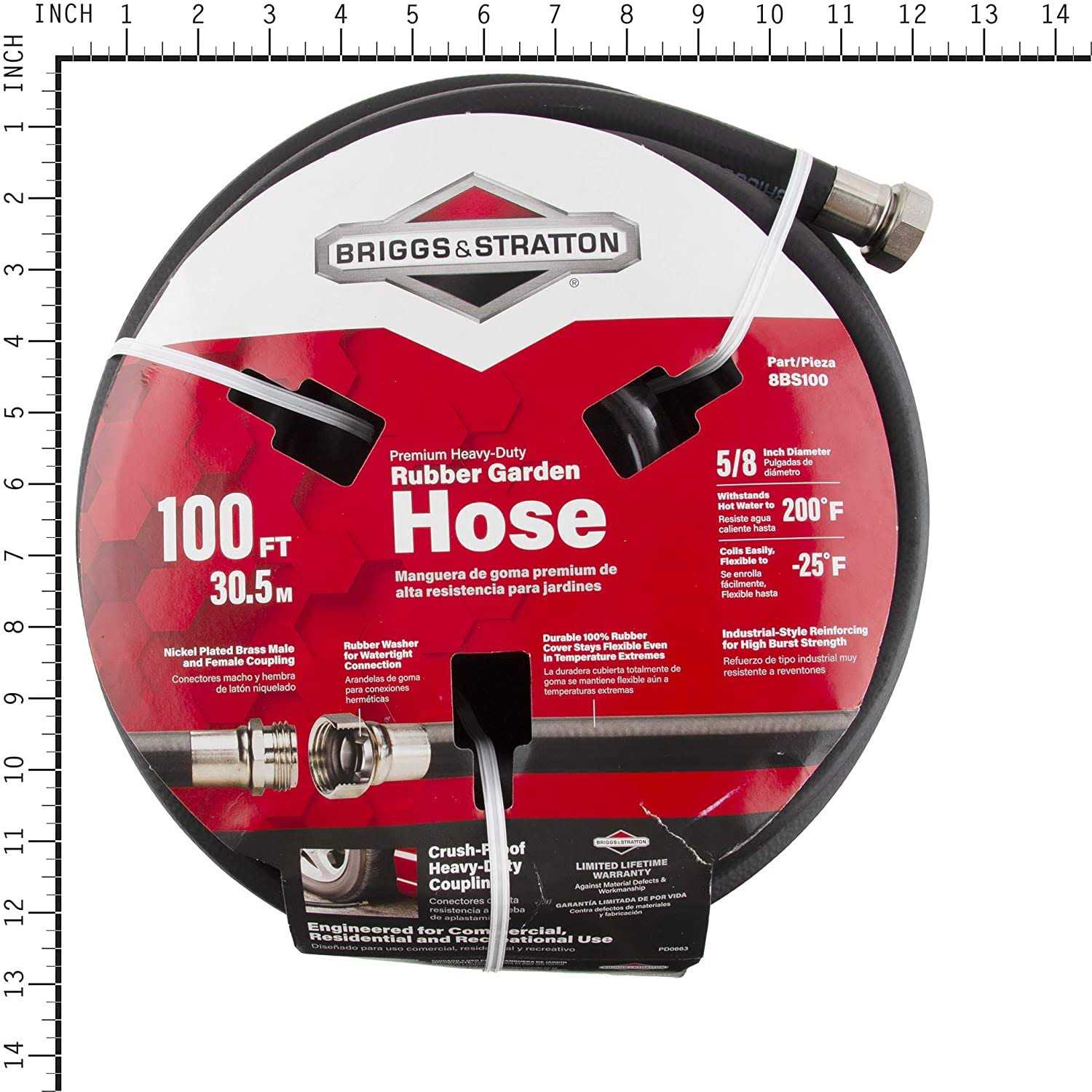 Briggs & Stratton 8BS100 100′ Premium Rubber Hose