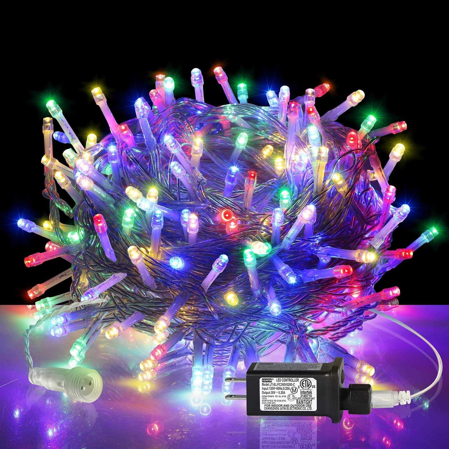 weillsnow 66FT 200 Led Christmas Lights Connectable Plug in 8 Twinkle Modes Outdoor Indoor Lights for Christmas Tree Party Wedding Garden