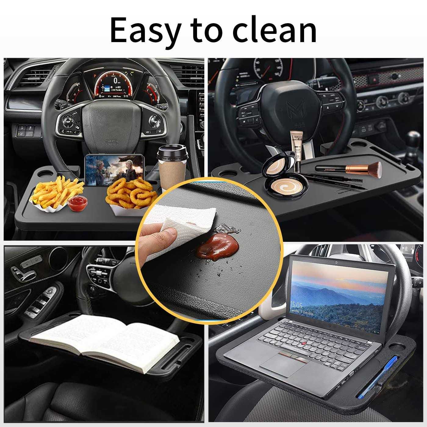 AGARES Dining table laptop table car travel table food table on steering wheel tray