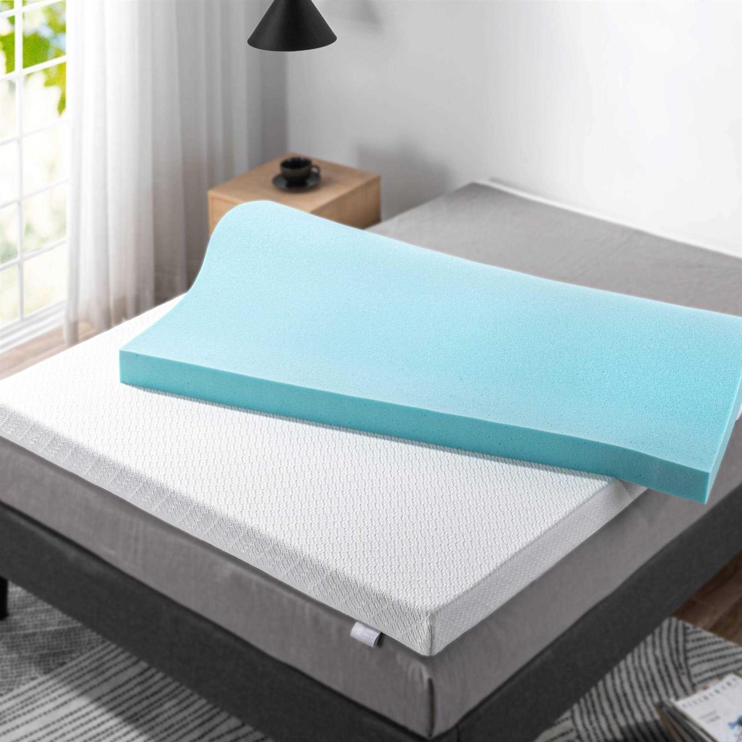Zinus Cooling Gel Memory Foam Mattress Topper
