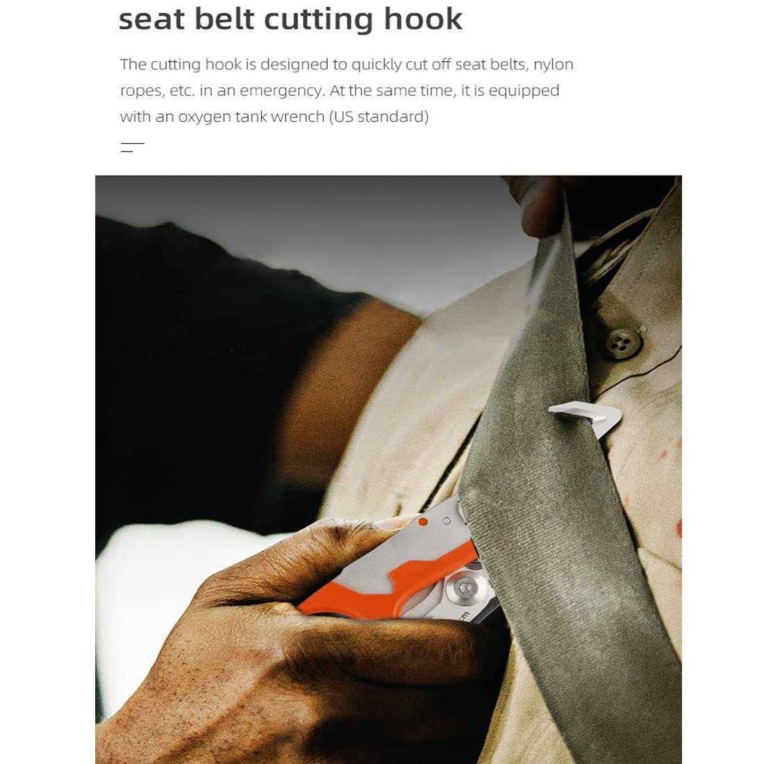 Elegital Emergency Response Shears Stainless Steel Foldable Scissors Pliers