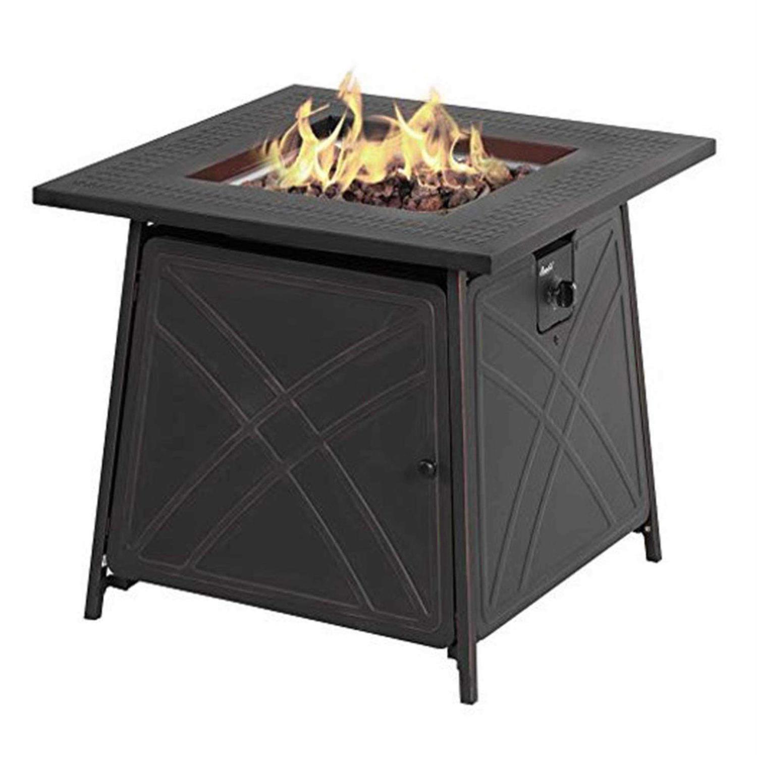 Living Accents 28 in. Propane Square Fire Pit 4002461