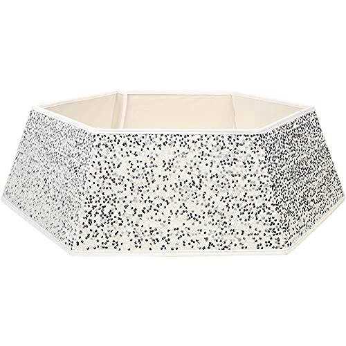 XmasExp Christmas Tree Collar Sequin Tree Skirt for Christmas Holiday Home Decor Xmas Tree Ring Stand Base Cover