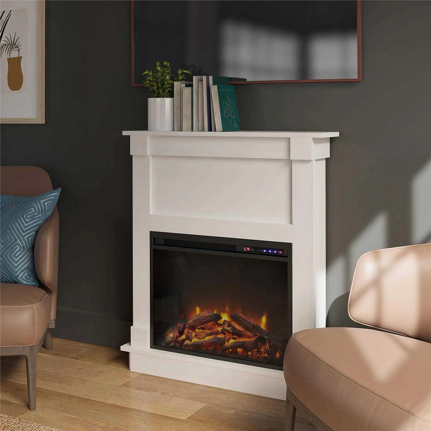 Ameriwood Home Ellsworth Fireplace with Mantel